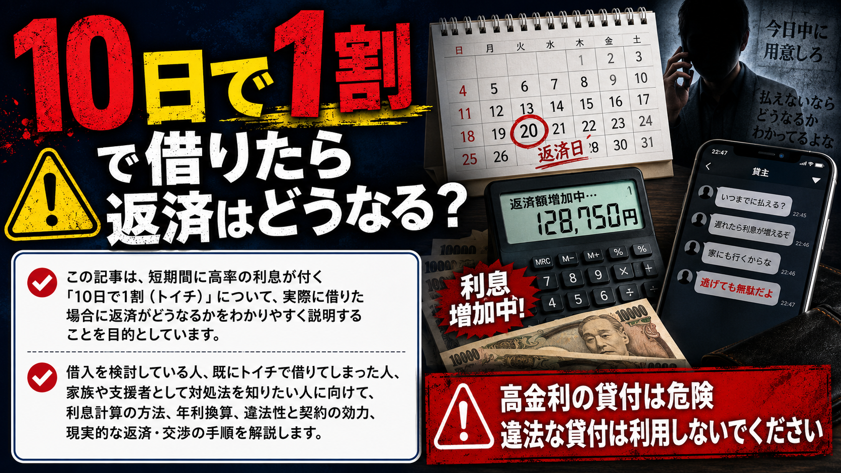 10日で1割で借りたら返済はどうなる？