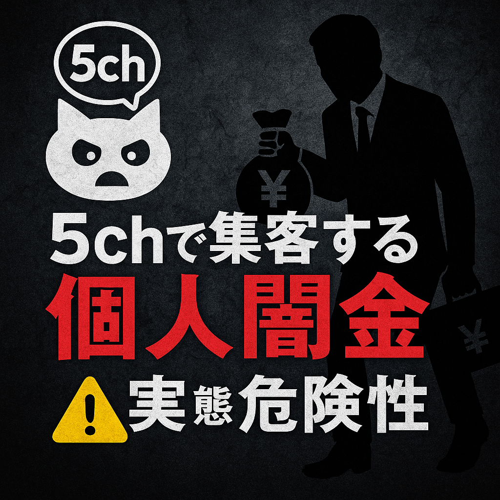【注意喚起】5chで集客する「個人闇金」の実態と危険性