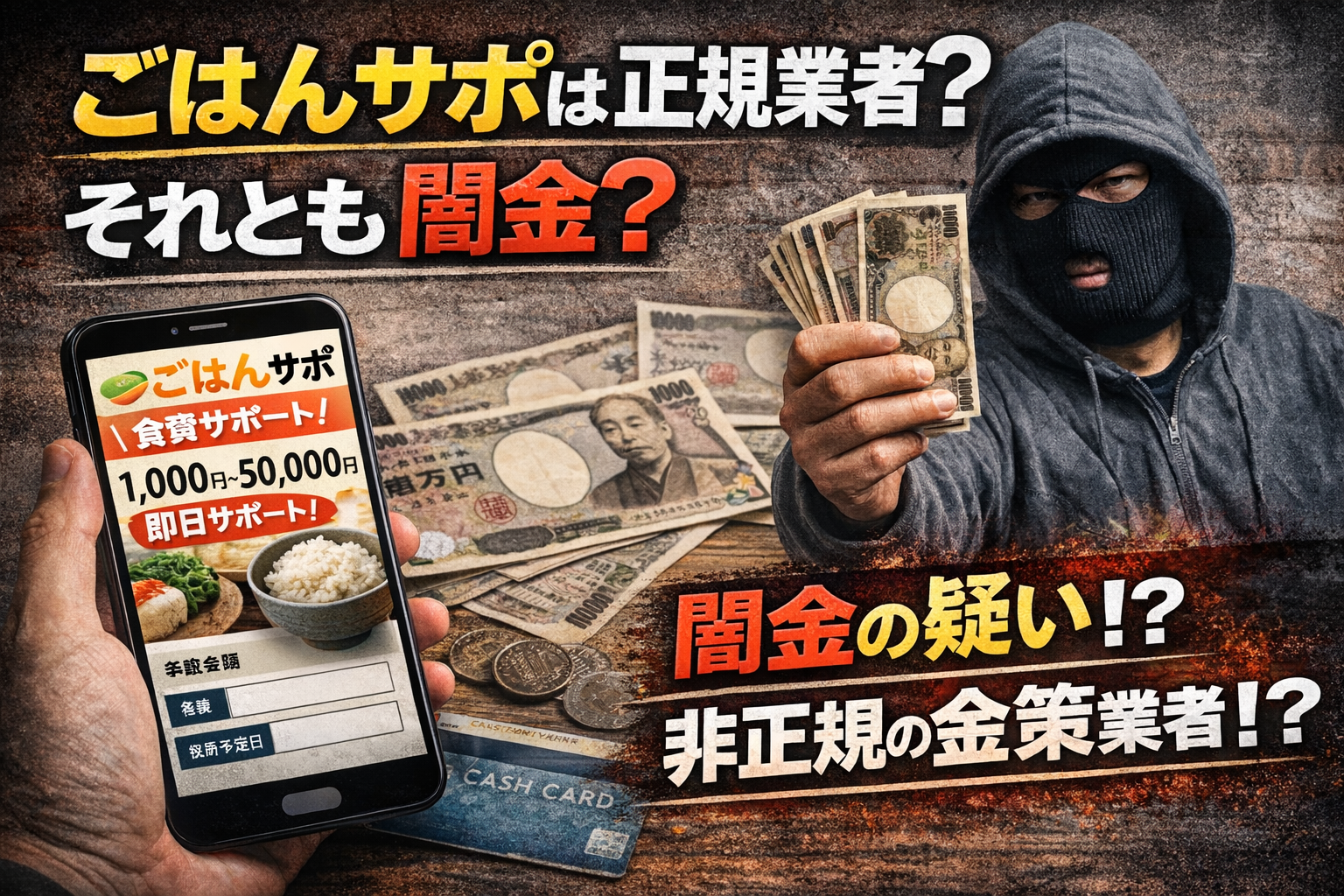 ごはんサポとは？正規業者か闇金かを徹底解説｜食費サポートの実態と2割手数料の危険性