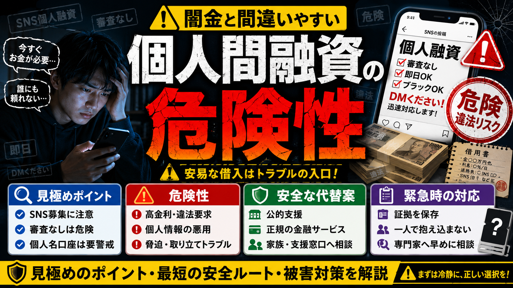闇金と間違いやすい個人間融資の危険性