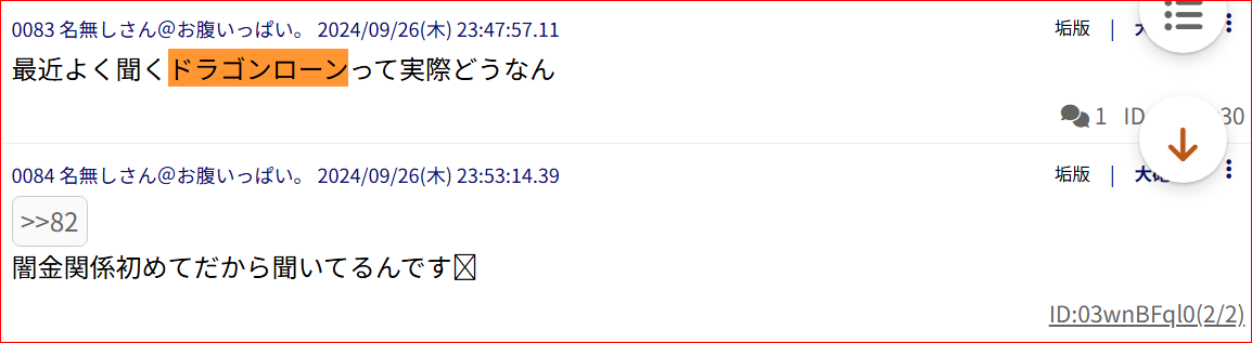 ソフト闇金ドラゴンローンについての5ch口コミ情報１