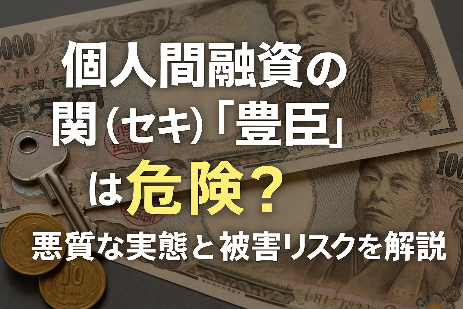 個人間融資の関・豊臣の危険な実態について解説した記事のアイキャッチ画像
