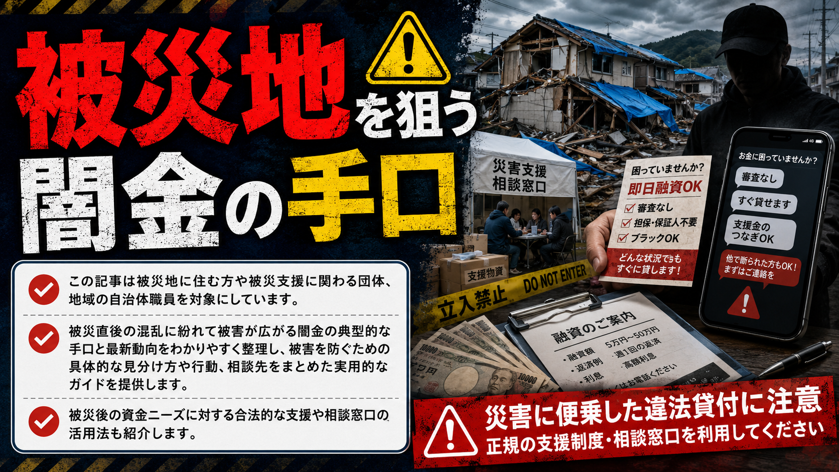 被災地を狙う闇金の手口